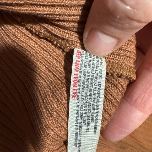 Free People Ribbed Button-Front Maxi Dress in Rust - Picture 6 of 6